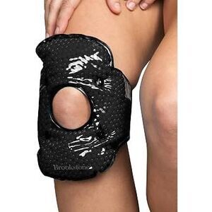 Brookstone Hot & Cold Therapeutic Knee Wrap Reusable Gel Pack Compression NEW